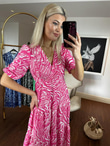 Lucca Bürümcük Kruvaze Elbise pembe 2504159