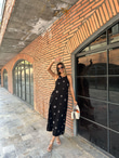 Marka Model Model Nakışlı Frezya Keten Elbise 07062189