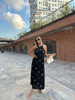 Marka Model Model Nakışlı Frezya Keten Elbise 07062189