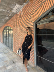 Marka Model Model Nakışlı Frezya Keten Elbise 07062189