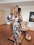 Marka Model Pembe Saten Kruvaze Uzun Elbise 0805175