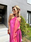 Mdutti Pembe Boyun Bağlamalı Elbise 1707340