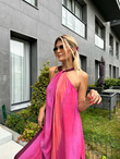 Mdutti Pembe Boyun Bağlamalı Elbise 1707340