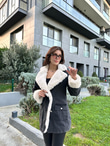 Mila Antrasit İçi Beyaz Kürk Detay Jean Mont 1707429