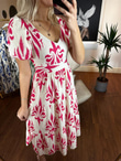 Nalia Etnik Desen Keten Elbise Pembe 0704117