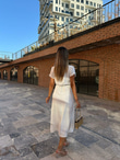 Orjinal Marka Bağlamalı Gömlek Elbise Beyaz 070621141