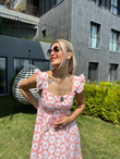 Papatyalı Somon Elbise