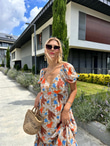 Paula Omuz Lastikli Uzun Elbise 0707302
