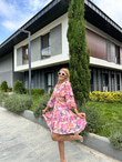 Peny Sırt Dekolteli Pembe Elbise 1506280