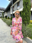 Peny Sırt Dekolteli Pembe Elbise 1506280