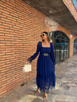 Rapunzel Dantel Detay Kemerli Şifon Elbise Seks 1707343