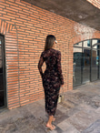 Rebeca Çıtır Desenli Tül Elbise 070621212