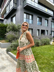 Relly Sıfır Kol Gömlek Elbise Yeşil 0707282