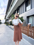 Silena Deri Garnili Kahve Elbise 1707466