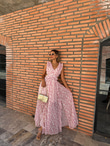 Solsa Pembe Tasarım Elbise 07062157