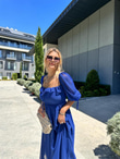 Valentina Prenses Kol Şifon Elbise Mavi 0707300