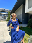 Valentina Prenses Kol Şifon Elbise Mavi 0707300