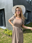 Vizon Puantiyeli Viskon Elbise