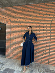 Yenne Uzun Kollu Jean Elbise 07062159