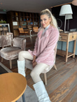 Yumoş Ceket Yaka Pembe Kürk