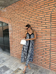 Zebra Desen Salaş İp Askı Elbise 070621147