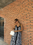 Zebra Desen Salaş İp Askı Elbise 070621147