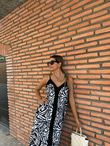 Zebra Desen Salaş İp Askı Elbise 070621147