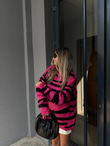 Zebra Desen Soft Kazak Fuşya kzk2116rvd