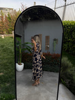 Zenya Peru Desen Viskon Lacivert Elbise1707308