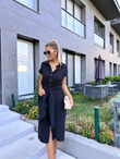 Zra Model Kemerli Gömlek Elbise Siyah 1506278