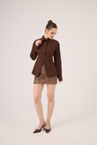 Paula Shirt with Fitted Waist, Coffee