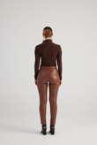 Gina Leather Trousers Brown