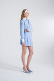 Harmony Crop Shirt Blue