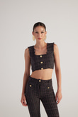 Tweed Bustier Black