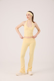  Flare Ellen Leggings with Waistband, Yellow