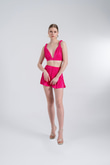 Beli Lastikli Mini Comfy Şort Pembe
