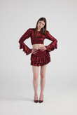 Yesnia Suit Claret Red