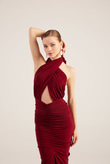 Marie Dress Claret Red