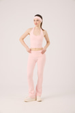  Ellen Flare Leggings with Waistband, Pink