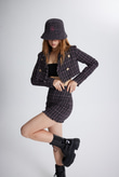 Tweed Bucket Hat Black