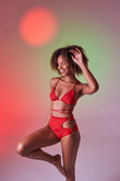 Delphi High Waist Briefs Red