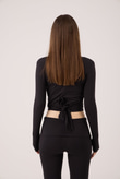 Bağlamalı Crop Kesim Ellen Bolero Siyah