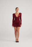 Karly Dress Claret Red
