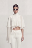 Pelerin Model Bena Bluz Beyaz