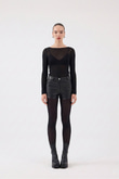 Boat Neck Ultra Soft Nikki Cashmere Blouse Black