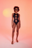 Cutout Kesim H Aksesuarlı Daring Mayo Siyah