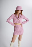 Tweed Bucket Hat Pink