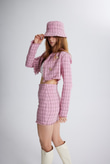 Tweed Skirt Pink