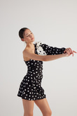 Polka Dress Black