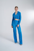 Comfy Crop Shirt Blue